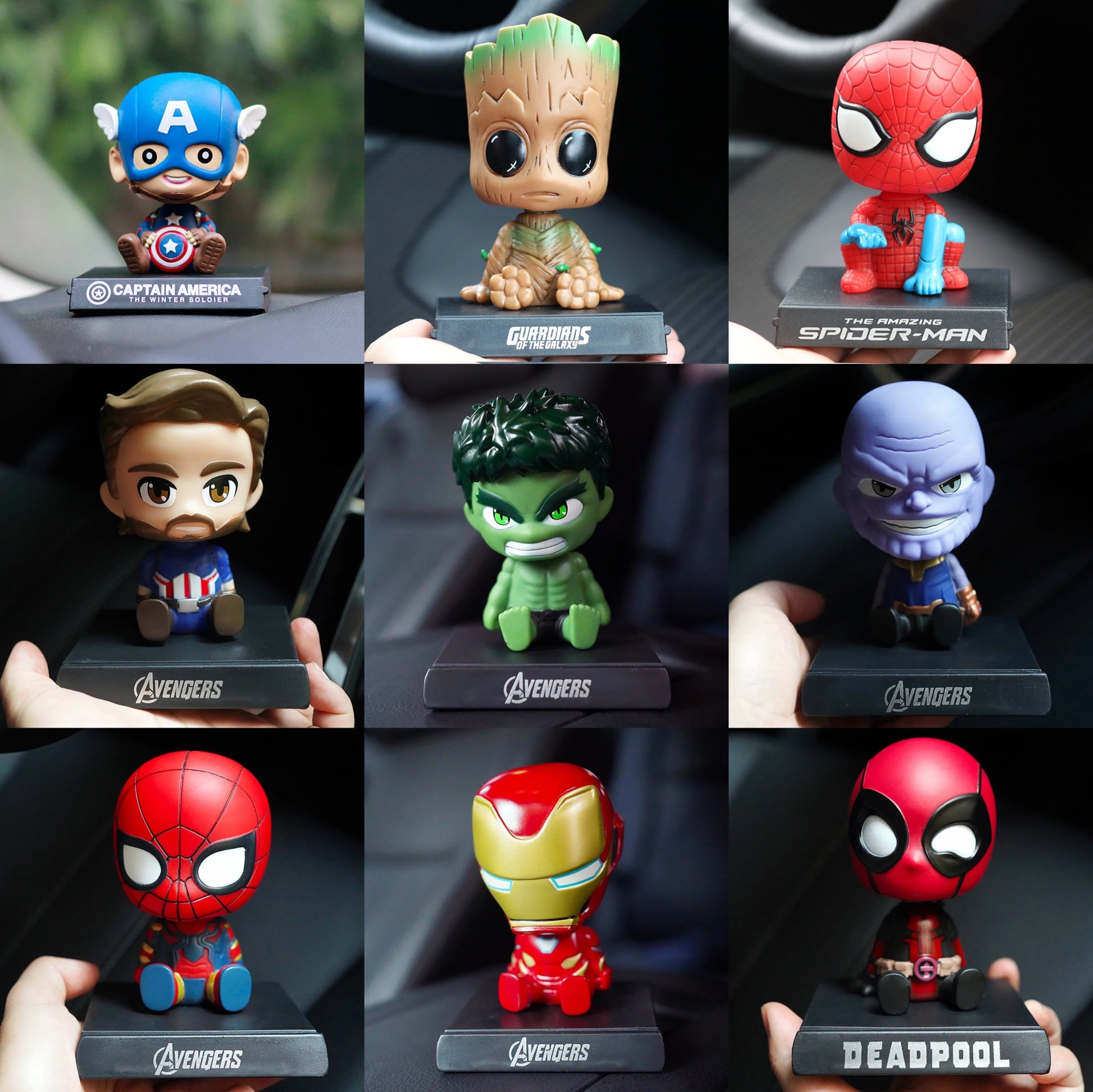 Figuras Bobblehead de Marvel – Colección de Superhéroes con Cabeza Móvil - DetailXcar #coches# ##product_detailxcar# #shop_detailxcar# #deadpool# #pantalla# #carplay#